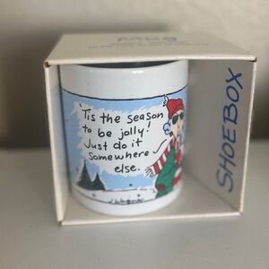 Shoebox NWT  Ceramic Mug - Blue Holiday Cheer